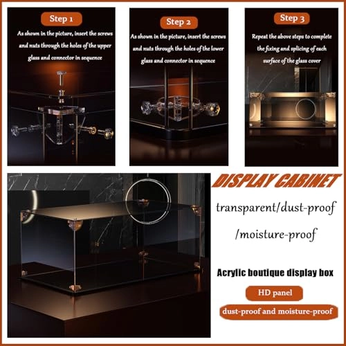 Acrylic Display Case - Dustproof 30 x 30 x 60 cm