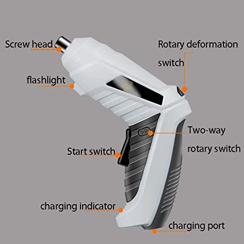 Cordless Electric Screwdriver - 5N·M MAX Rechargeable USB Charging