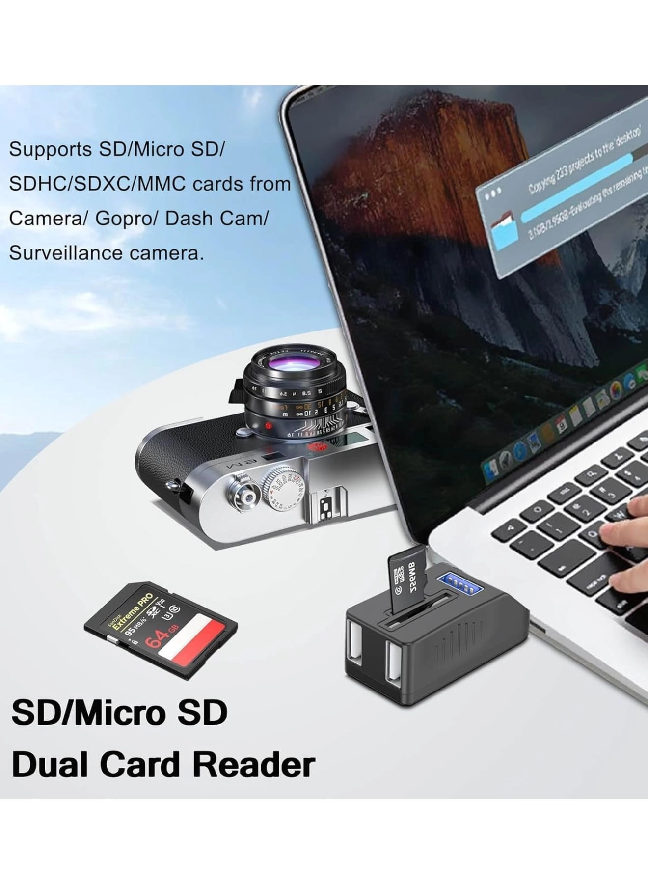 USB C USB HUB - USB 3.2 GEN 2 10G UHS-II SD Card Reader 3 USB A Ports