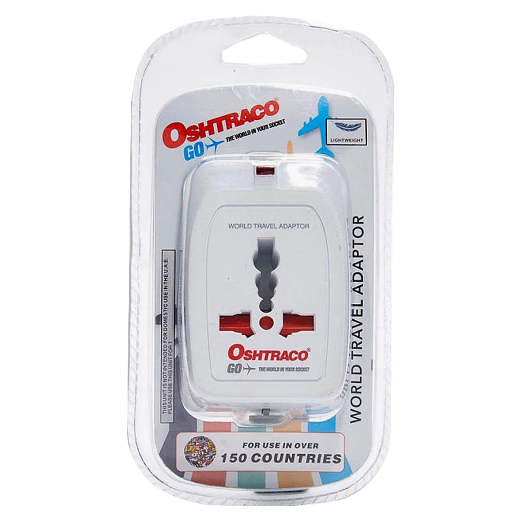 Oshtraco International Travel Adaptor - British, North American, Australian, Euro, German, Indian and South African sockets 500 Watt