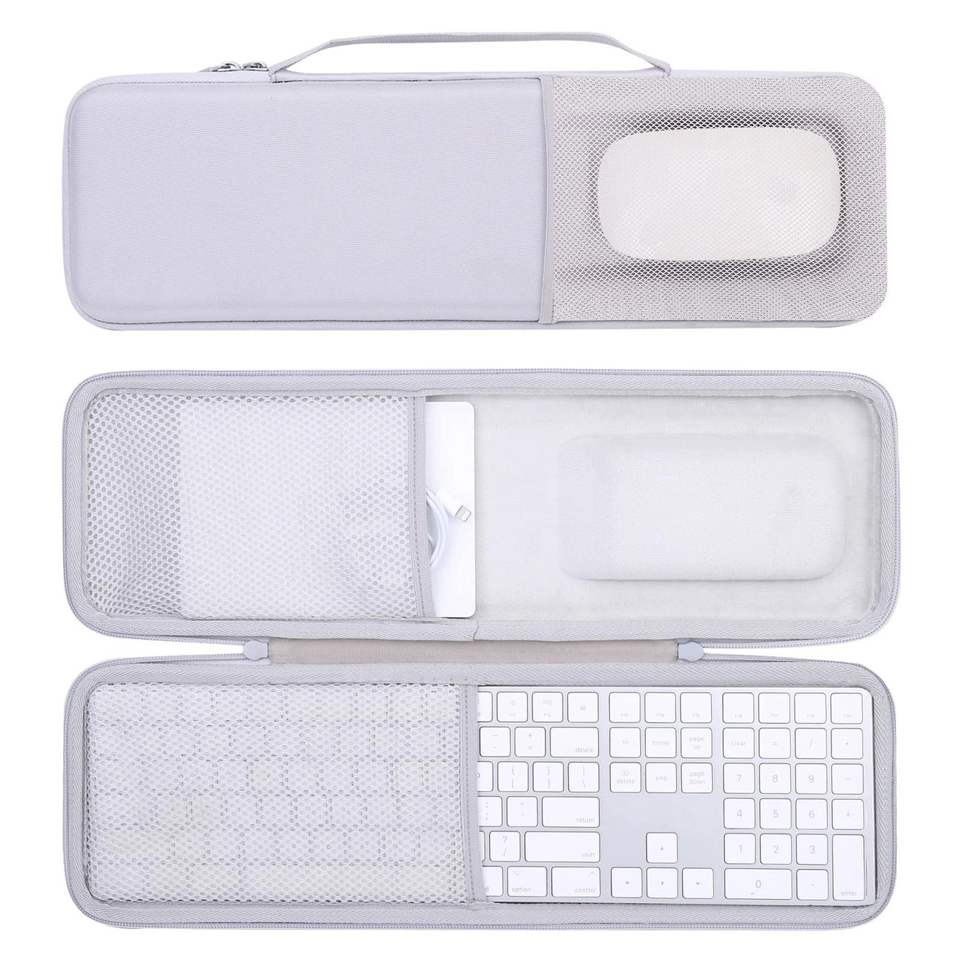 Co2Crea Hard Case Replacement for Magic Keyboard - Touch ID Numeric Keypad + Magic Mouse - White