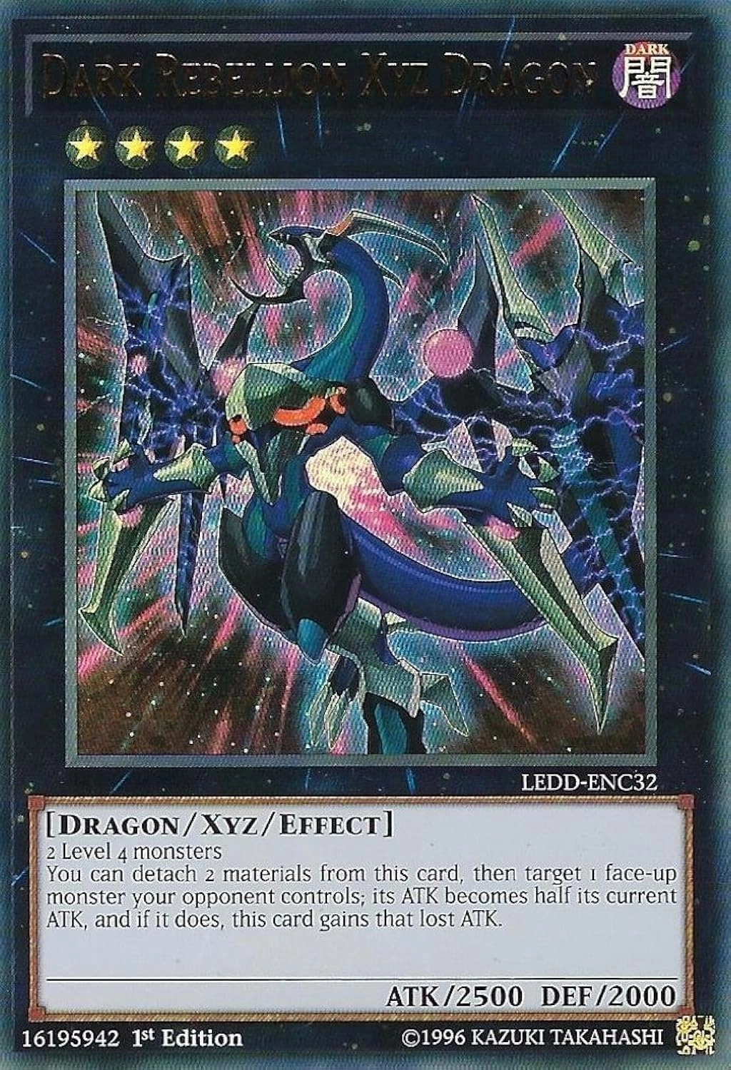 Yu-Gi-Oh! Dark Rebellion Xyz Dragon LEDD-ENC32 - 1st Edition