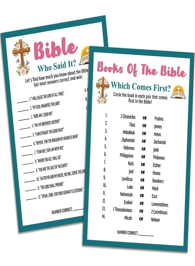 Xenseou Bible Games - 30 durable cards