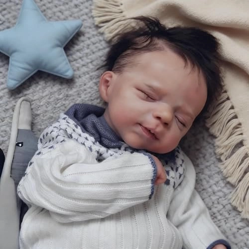 Reborn Baby Doll - 18 Inch Silicone Girl Sleeping Ages 3+