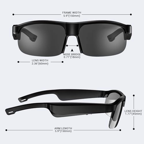 M6 Pro - Polarized Bluetooth 5.3 Built-in Mic & Speakers