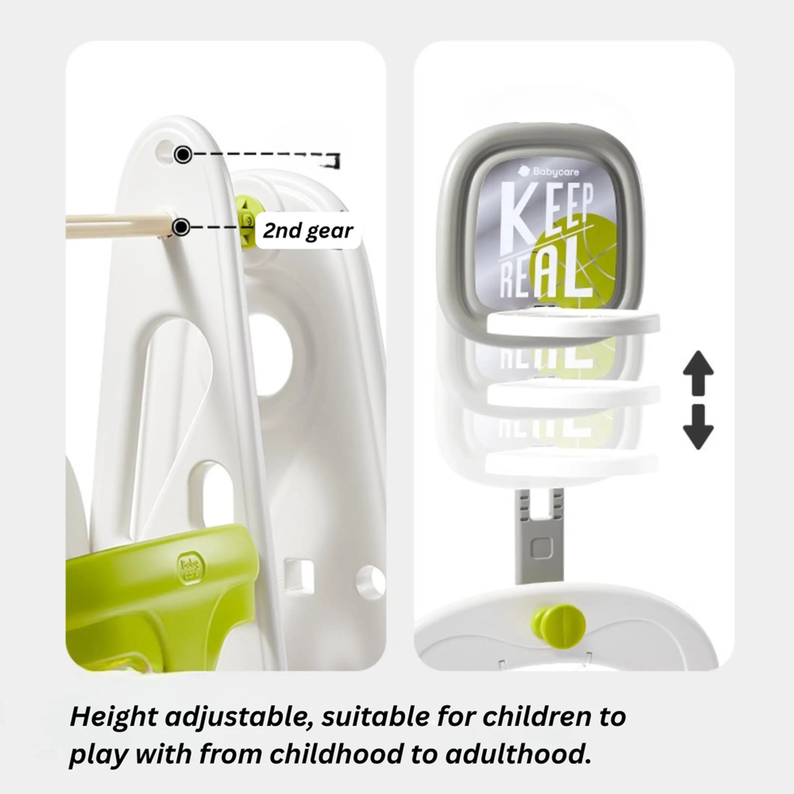 3 In 1 Kids Slide & Play Set - White Suitable for 12 months & above