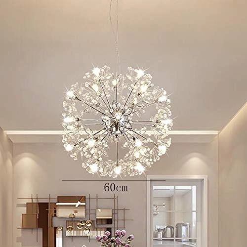 Dandelion Crystal Chandelier - Chrome 80cm