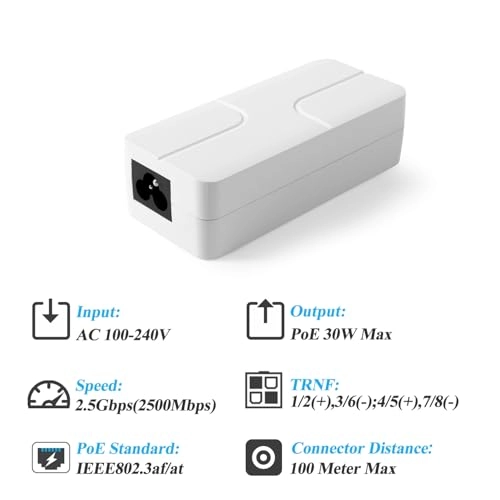 POE311 - 48 Volts 30W IEEE802.3af/at 2.5 Gigabits Per Second