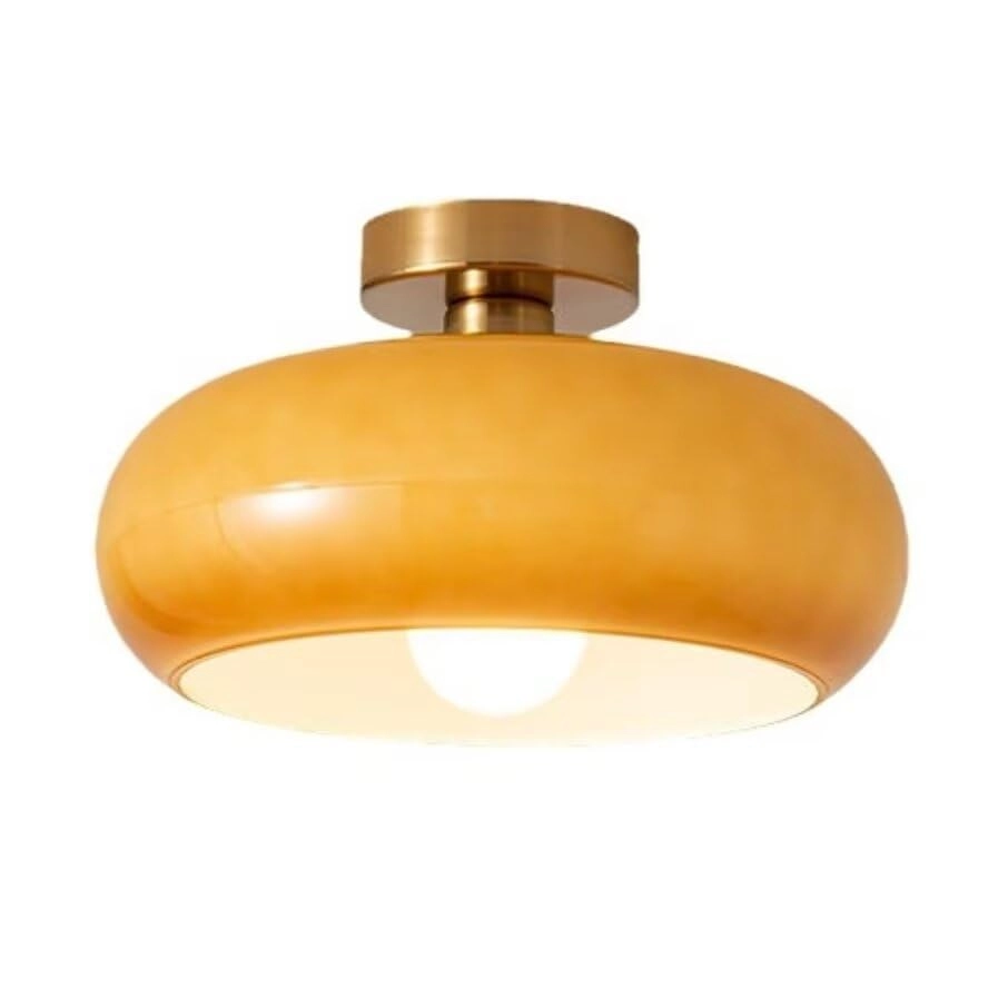 Yoouu retro glass chandelier - Caramel gradient 12W