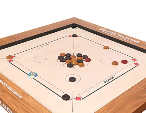 Golden Carrom Board - Full Size 24mm BullDog