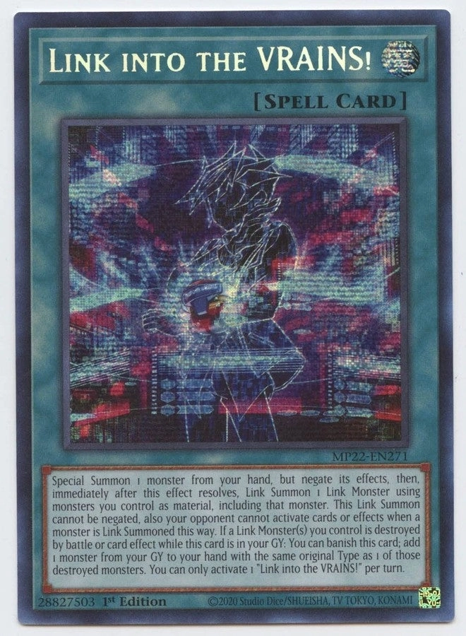 Yu-Gi-Oh! Link into The VRAINS! - MP22-EN271 - Prismatic Secret Rare 1st Edition