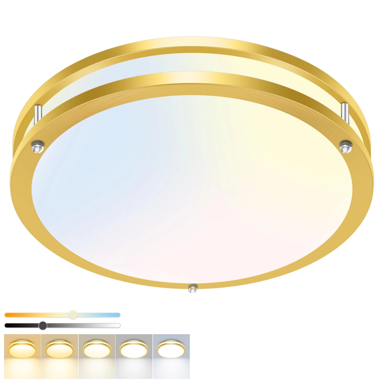 hepside Flush Mount Ceiling Light - 3000K 3500K 4000K 5000K 6500K Dimmable