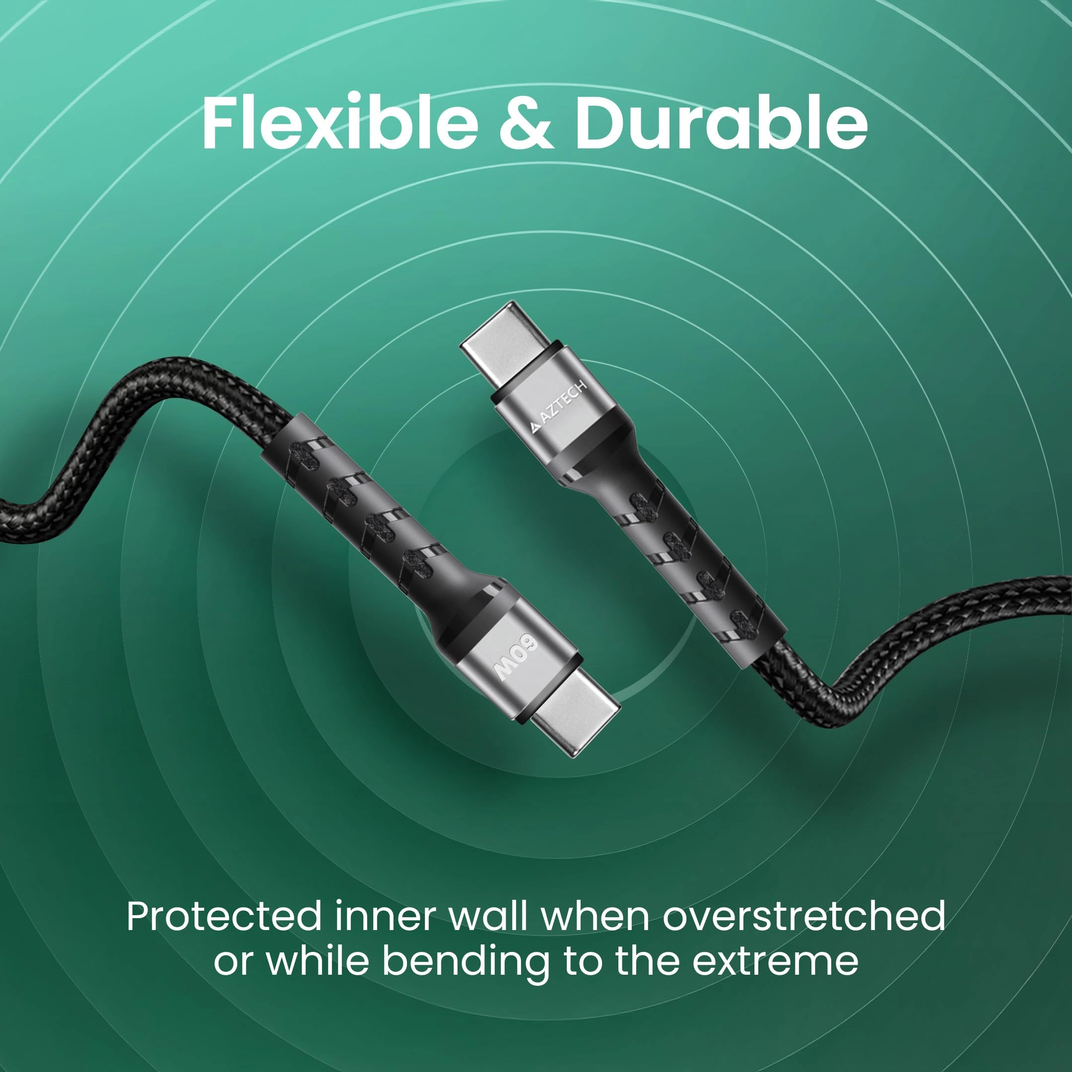 Charge Cable 60W USB-C to USB-C 1m Braided