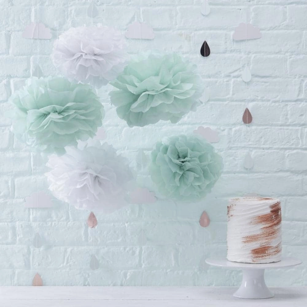 Party Zone Hello World Pom Poms - 5pcs