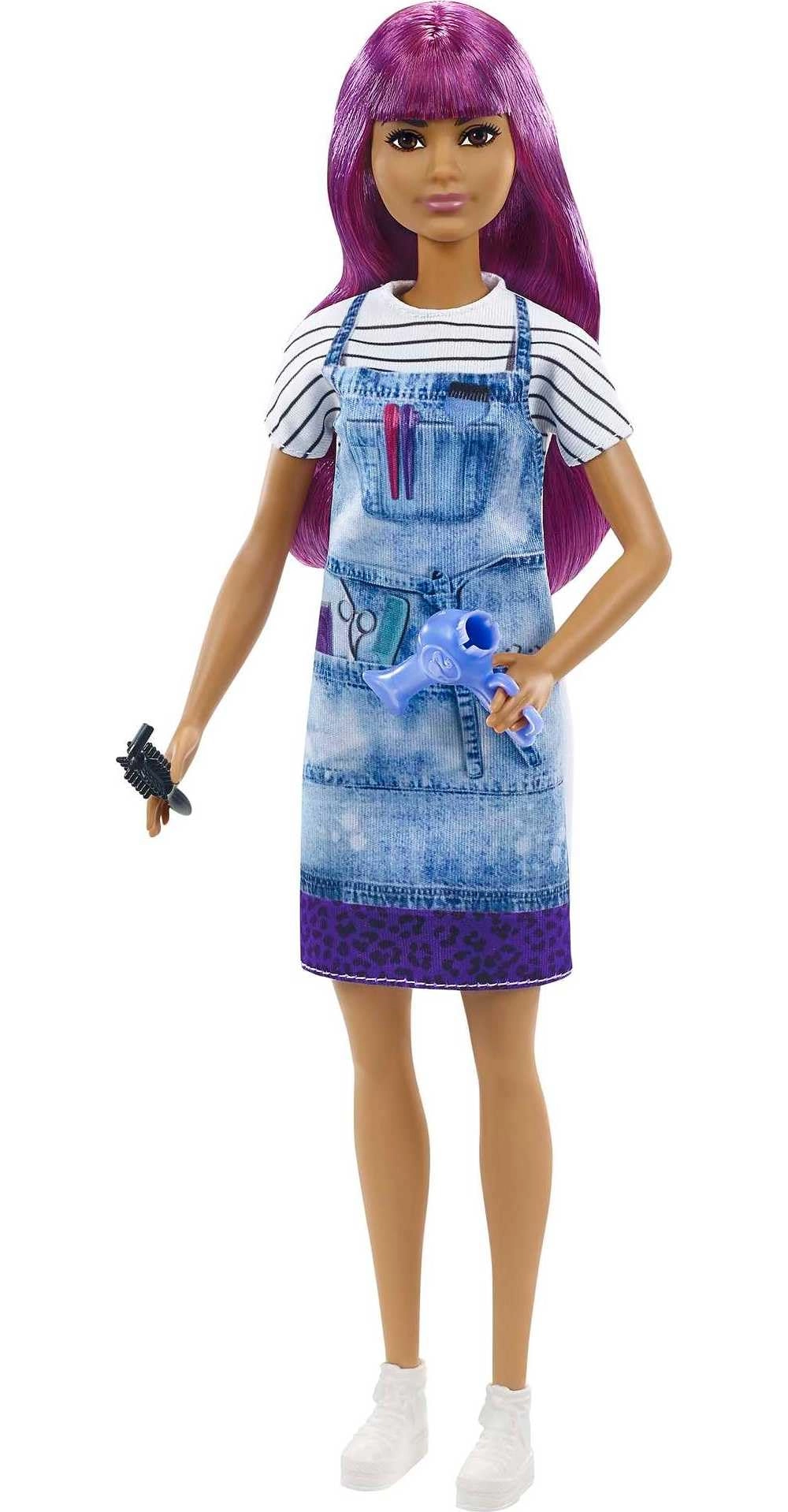 Barbie Salon Stylist Doll - 12-In/30.40-Cm Purple Hair Ages 3+