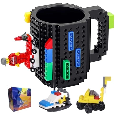 Build-On Brick Plastic Mug - 3 Bags of Bricks 350 ml