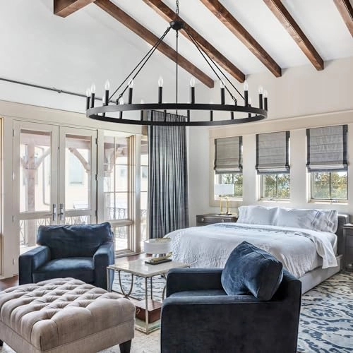 Wagon Wheel Chandelier - 12" 20" 39"