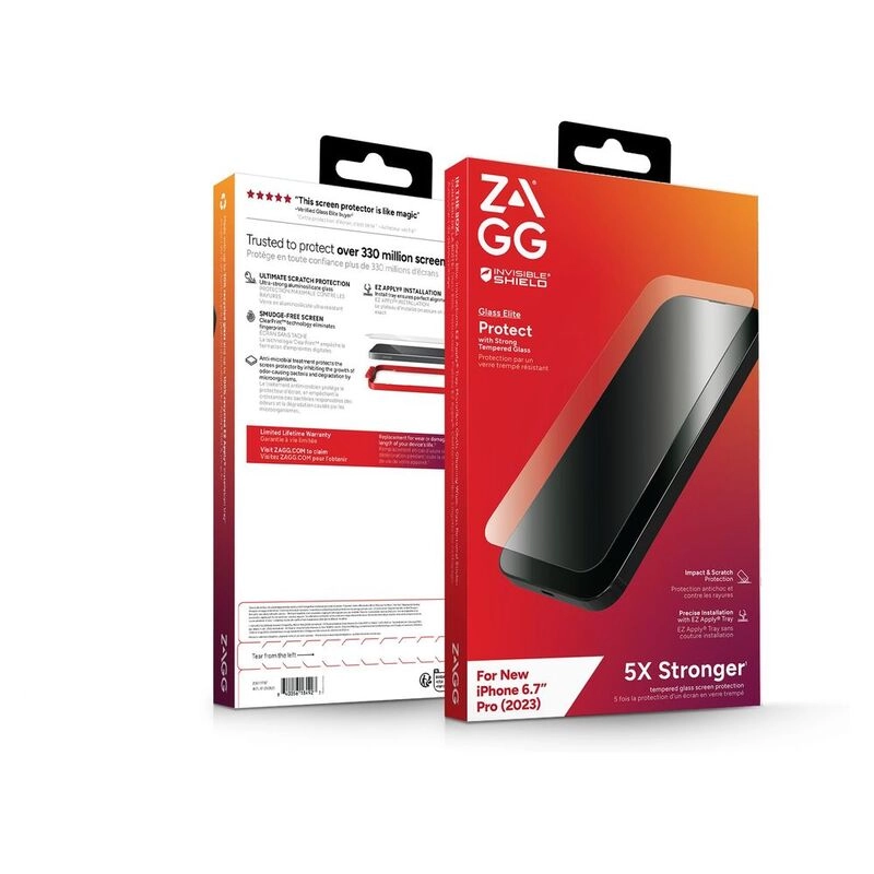 Clear Glass Screen Protector for iPhone 15 Pro Max