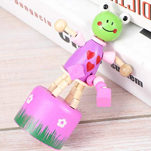 Wooden Push up Toy - 5pcs Clown