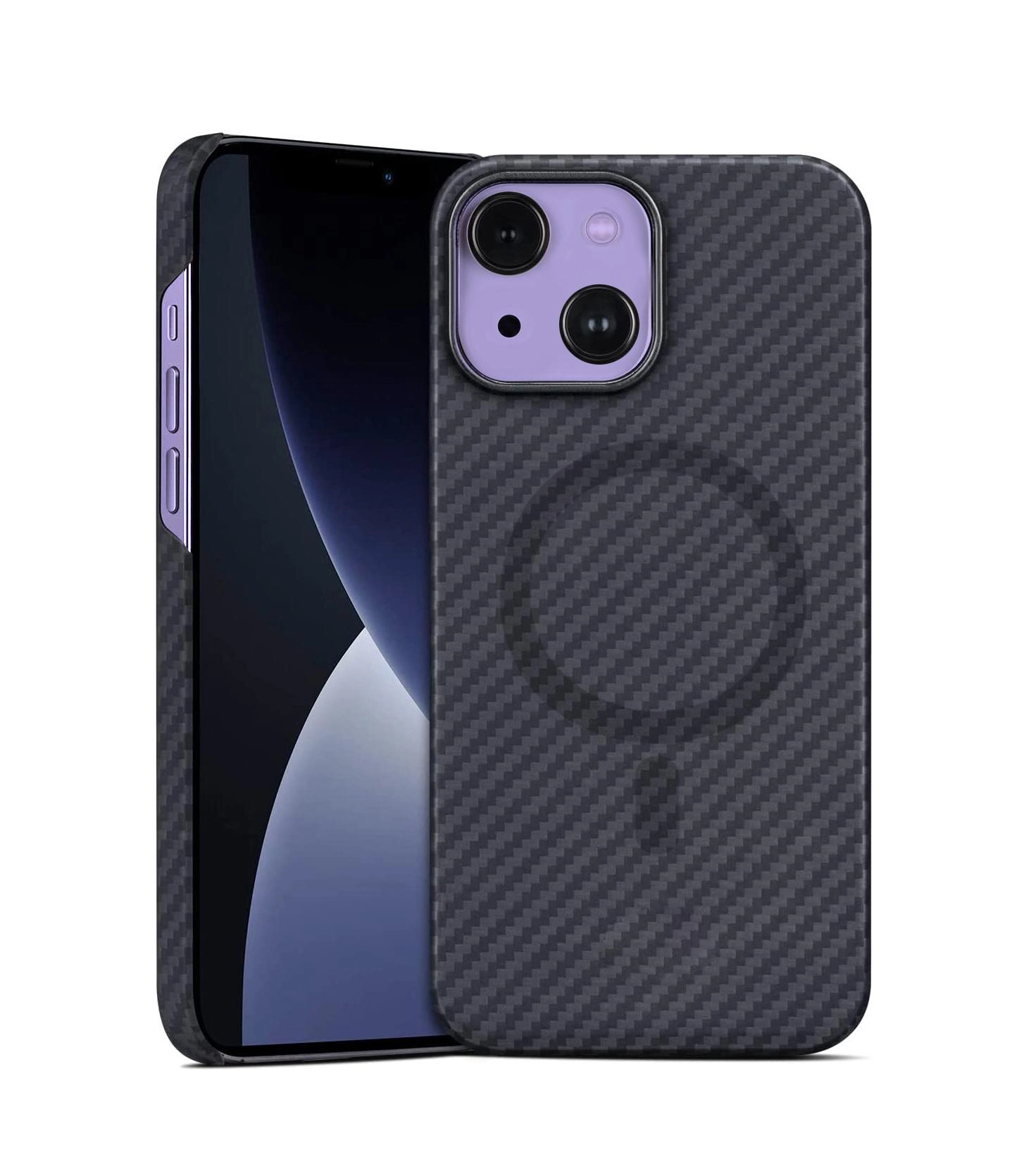 Trands iPhone 14Plus Mag Carbon Fiber Case for iPhone 14Plus