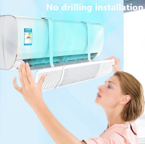 Universal Hollow Anti Direct Blowing Air Condition Wind Deflector - White 580 g