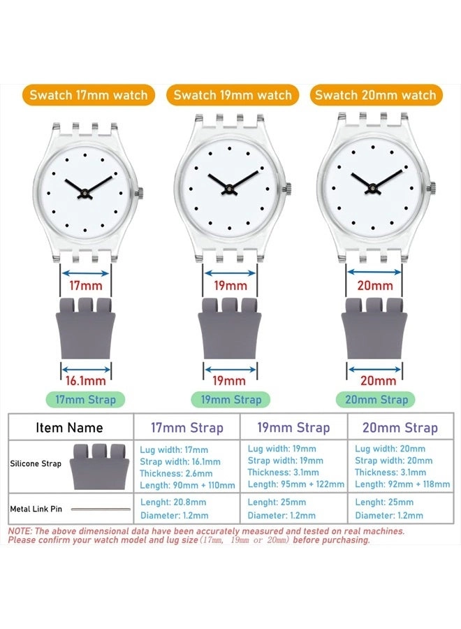 17mm Silicone Watch Band for Swatch