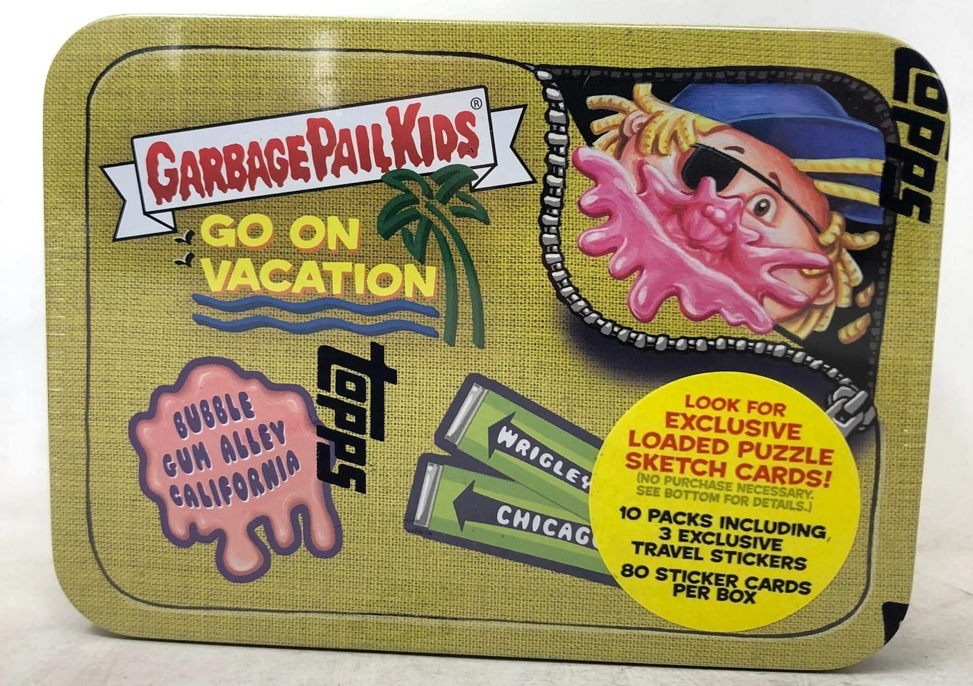 Garbage Pail Kids Go On Vaction Tins