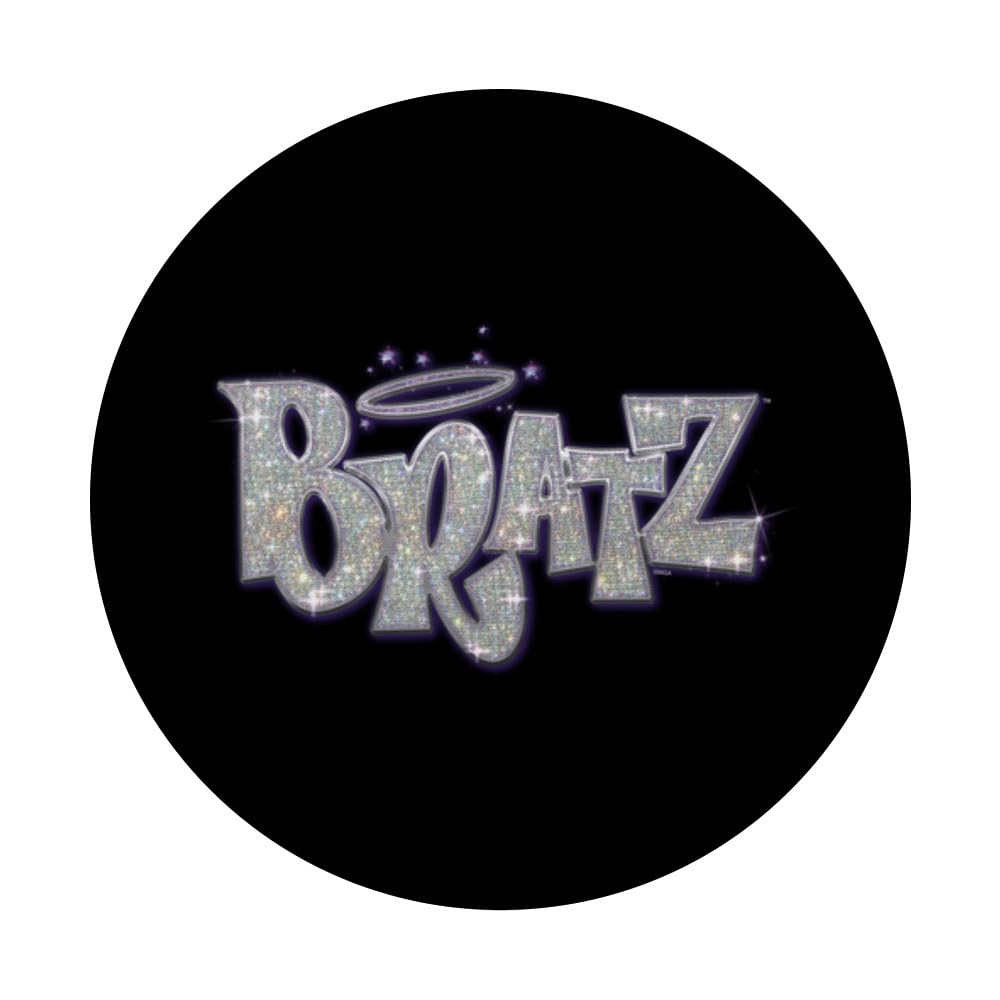 PopGrip - Glittery Purple and Silver Logo Adhesive