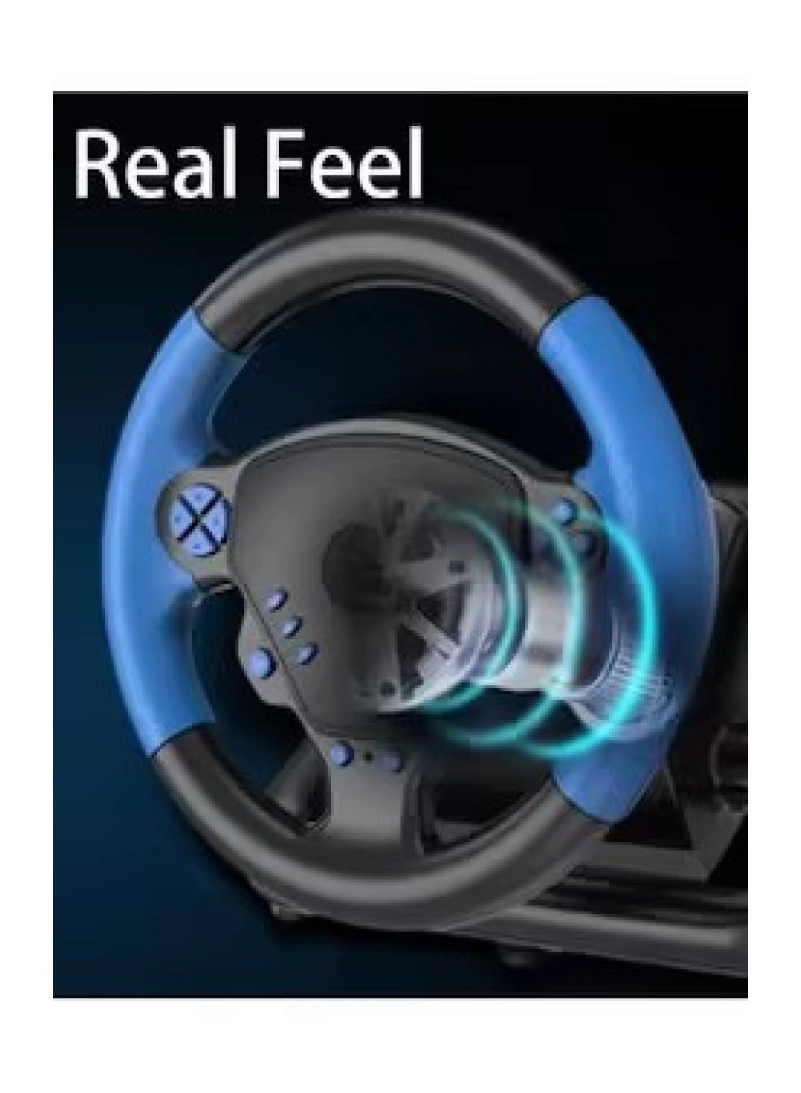 Gaming Steering Wheel Racing Wheel & Pedals - PS4 PS3 PC Android