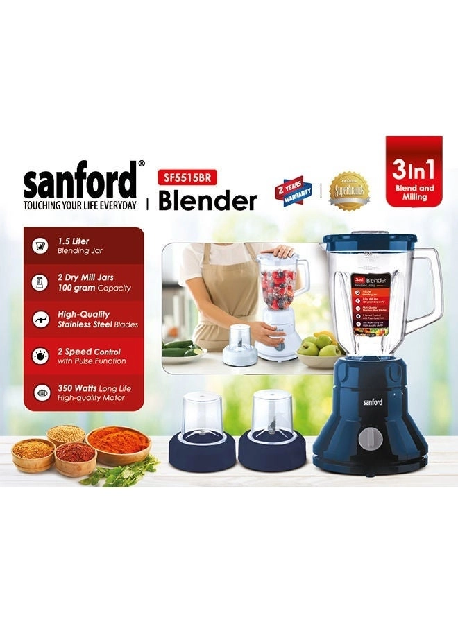 SF5515BR - 3-in-1 functionality, dry mill jars