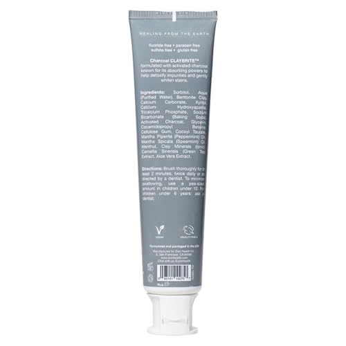 Adama Minerals Activated Charcoal Natural Mint Toothpaste 4 Oz.