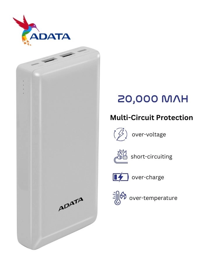 ADATA C20 - 20000 mAh 15 W 2 1