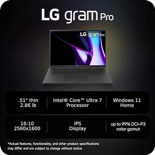 gram Pro 17Z90SP-G.ADB9U1 - 17'' Core Ultra 7 155H 32GB DDR5 2TB SSD