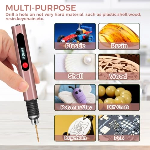 Mini Drill Pen - 3-Speed Rechargeable 10 Small Drill Bits