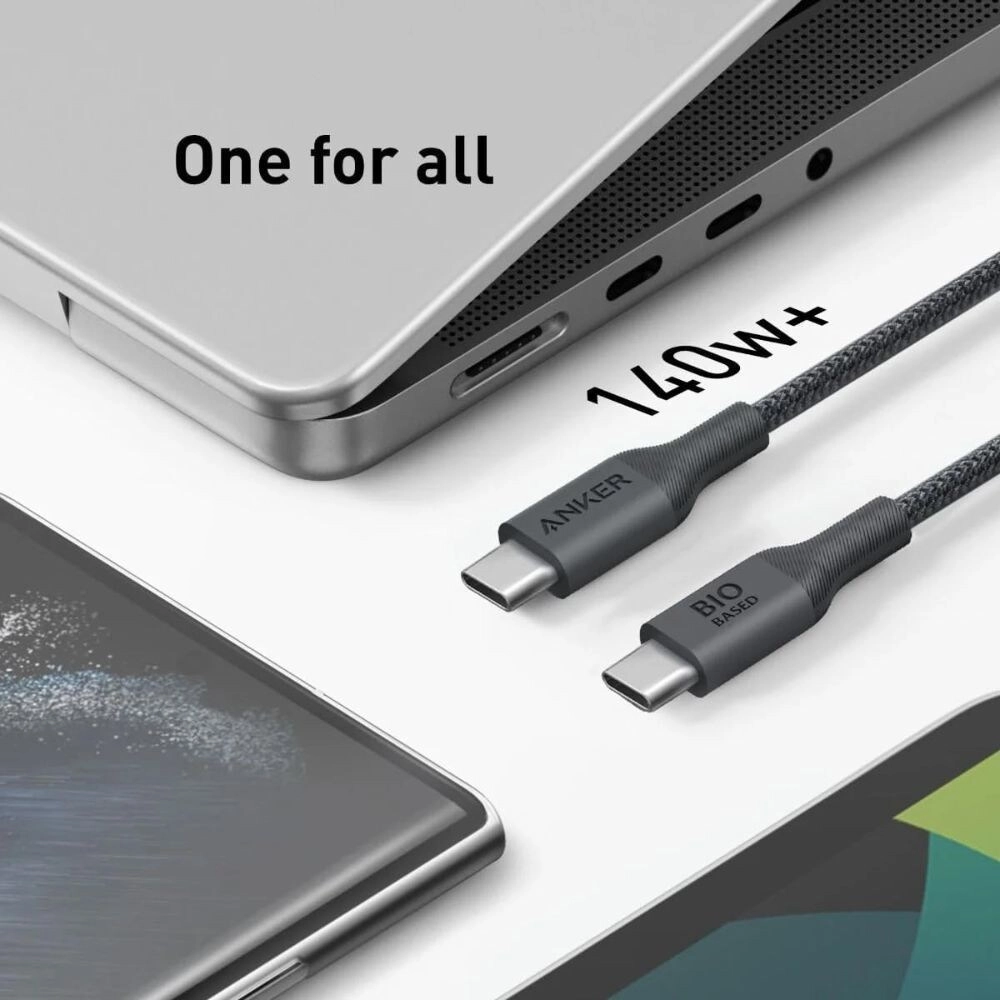 544 Cable 140W USB-C to USB-C 0.9m Bio-Based