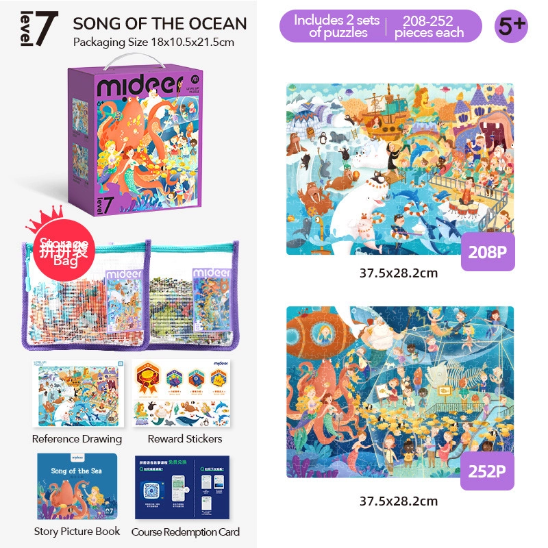 Song Of The Ocean 2-in-1 Puzzle (30654455-MD1490) - 460 pcs