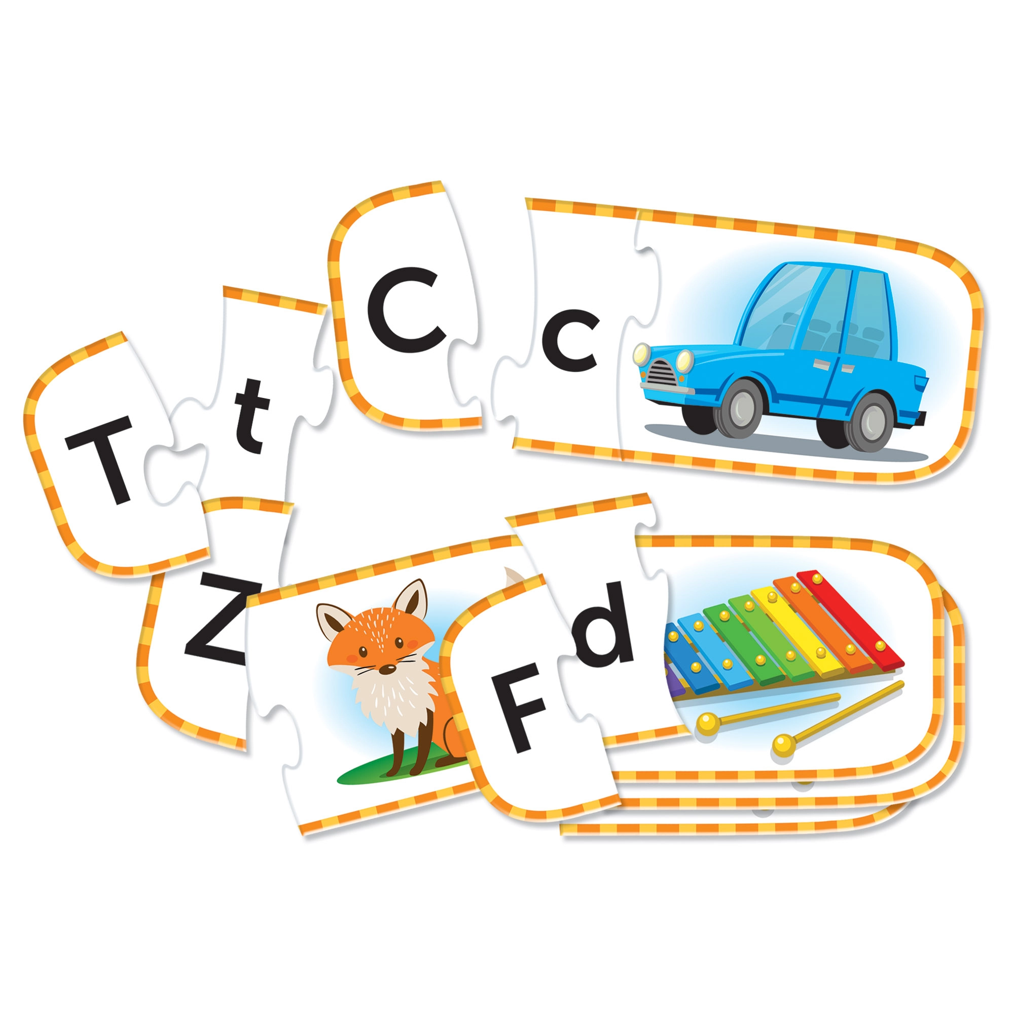 Upper And Lowercase Alphabet Puzzle Cards - Suitable for 4 years and above 26 pieces