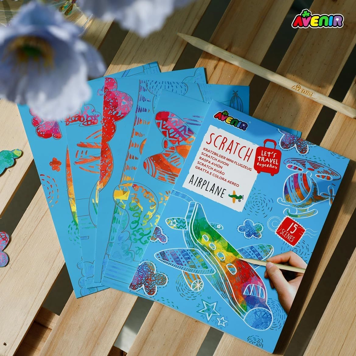 Lets Travel Together Scratch Book - Airplane - 3+ years