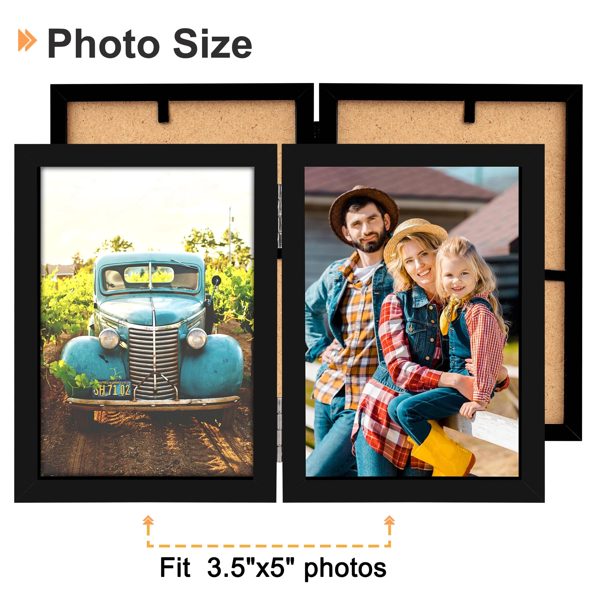 Double Picture Frame - 3.5x5 in 2 picture frames