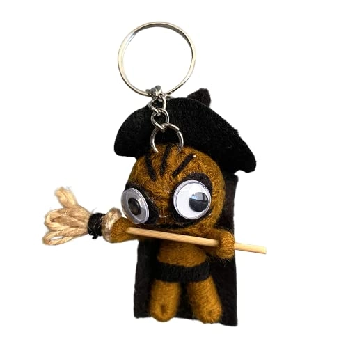 Witch Voodoo String Doll Keychain