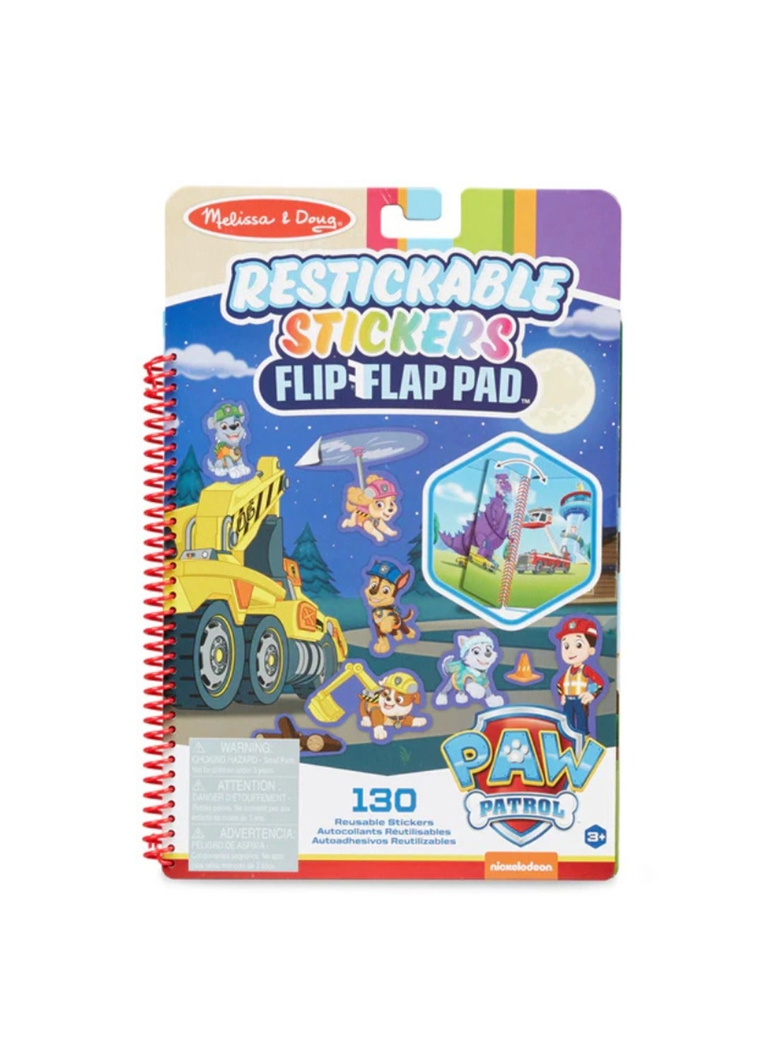 Melissa & Doug PAW Patrol Restickable Stickers Flip-Flap Pad - 5 pages 130 piece(s)