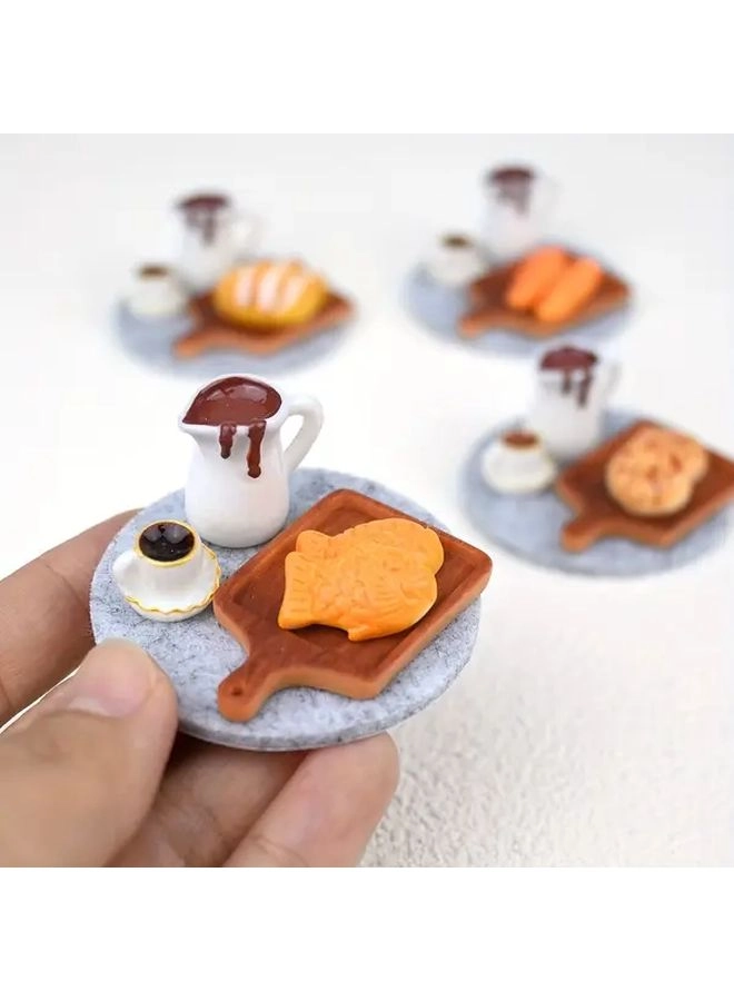 Generic Miniature Breakfast Scene - ABS Resin Home Decor