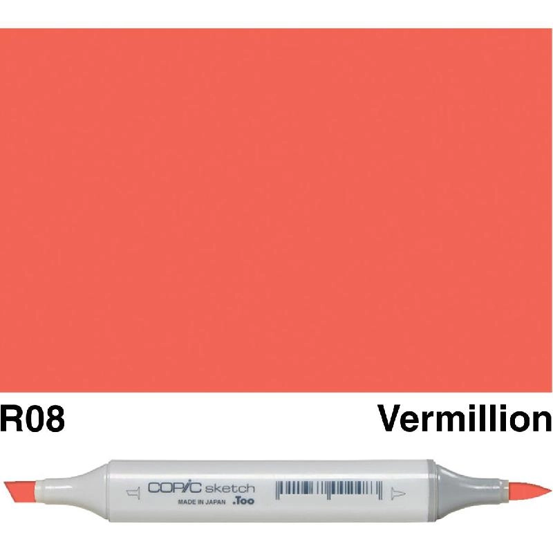 Copic Sketch R-08 - Vermillion Twin Tip
