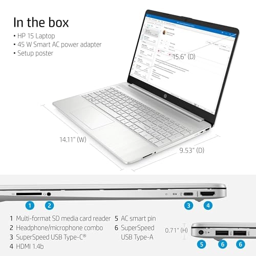 (Open Box) 15 Notebook - 15.6'' Core i3-1115G4 16GB DDR4 512GB SSD