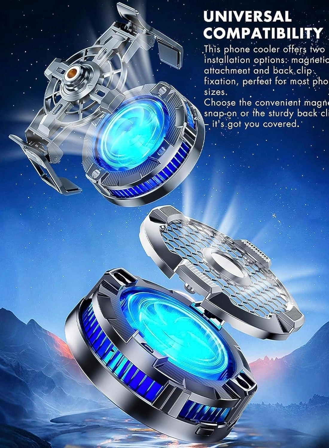 Magnetic Phone Cooler - Cooling Fan Semi-Conductor Chip