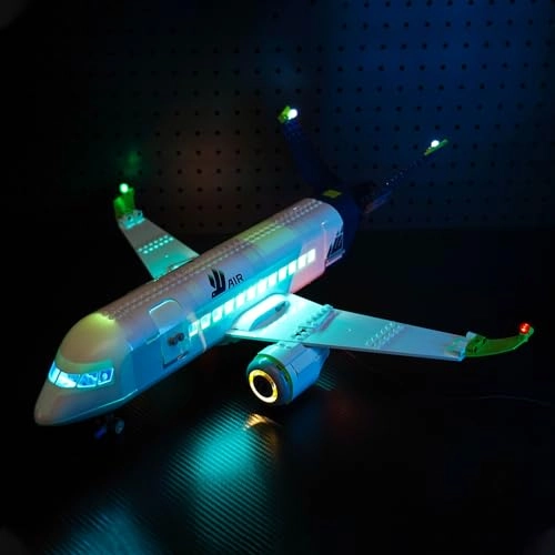 LED Light Set for LEGO Passenger Airplane 60367 - Copper Line