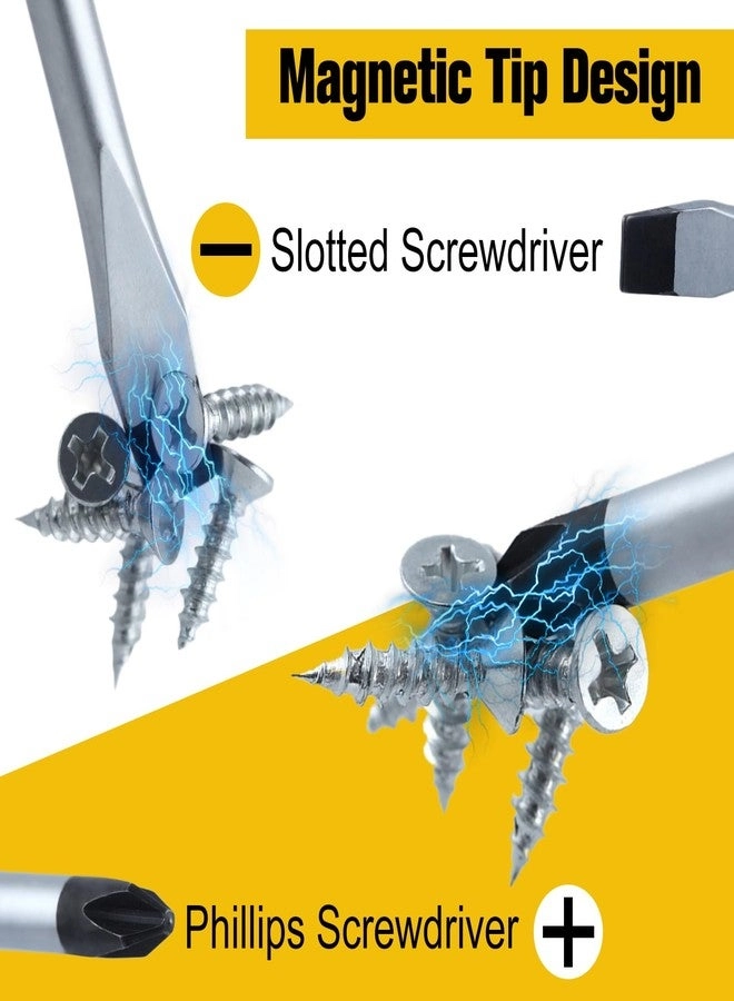Magnetic Slotted and Phillips Screwdriver Set (2 Pcs)
