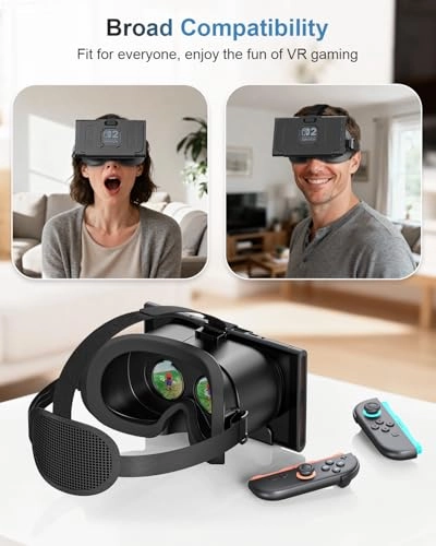 VR Headset for Nintendo Switch 2 - Adjustable HD Lenses Comfortable Head Strap