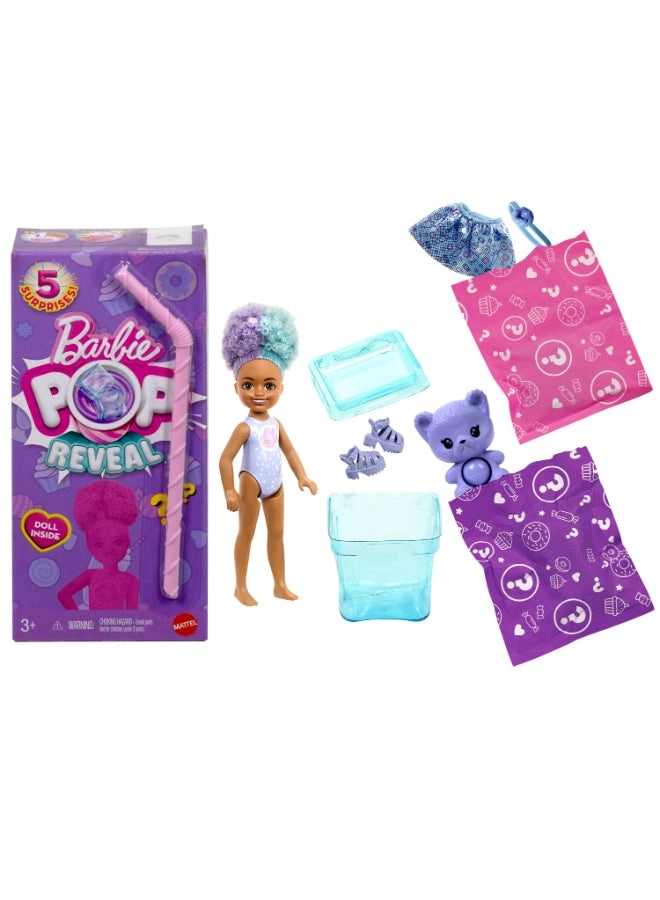 Barbie Pop Reveal Chelsea - 5 Surprises Scented Colour Changing Ages 3+