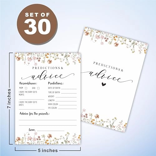 Baby Shower Game Cards - 30 pieces